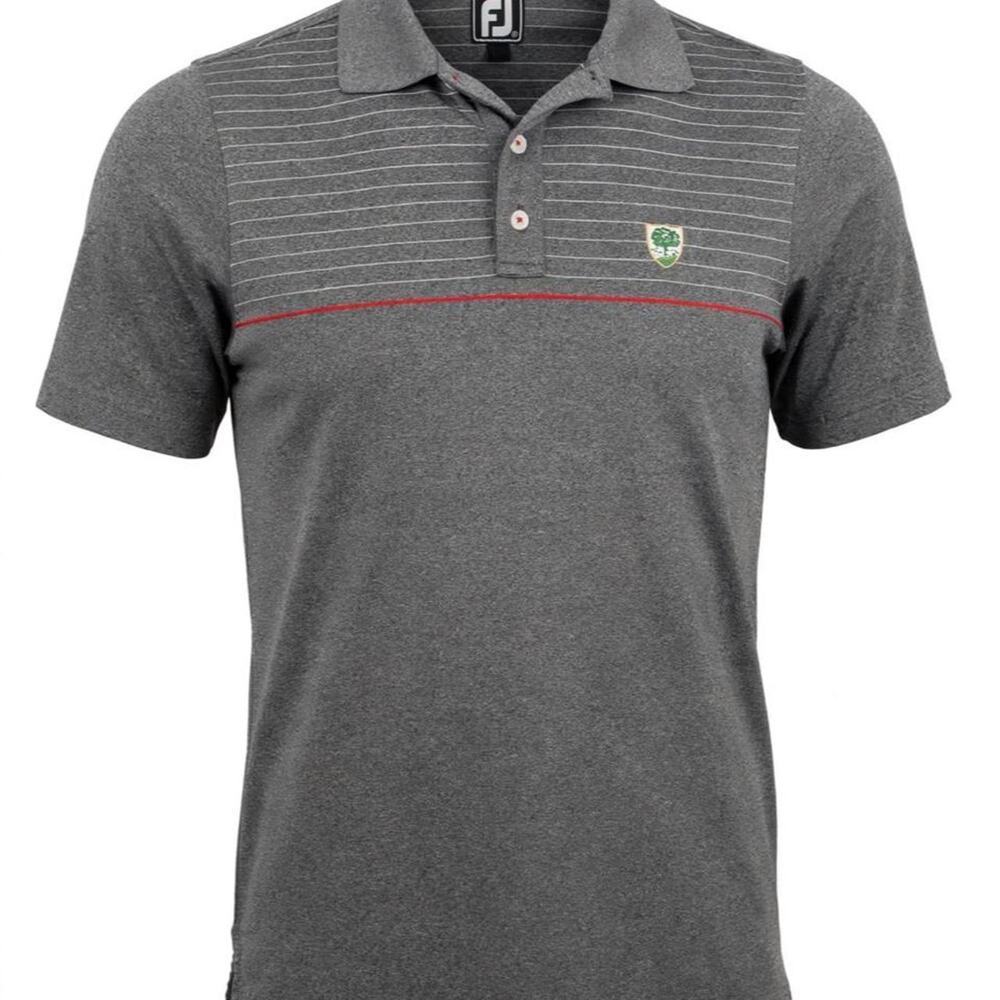 FootJoy Polo Shirt Mens S Gray Striped Performance Golf Athletic Fit